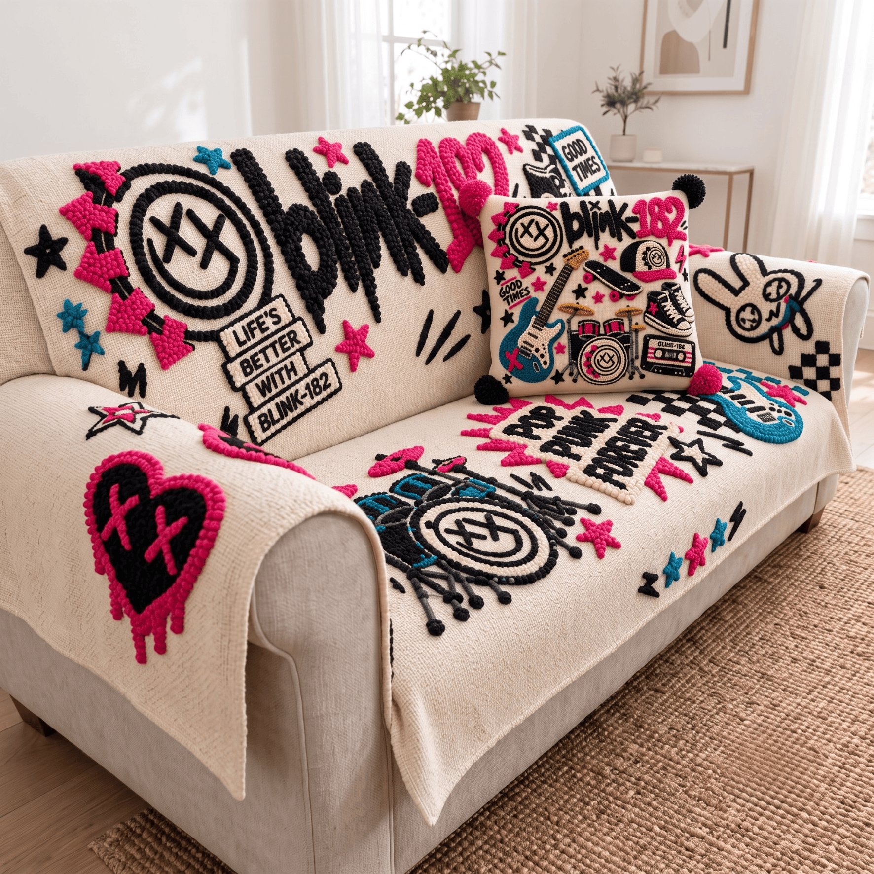 BLIK Tufted Sofa Cover & Pillow Set NTKO