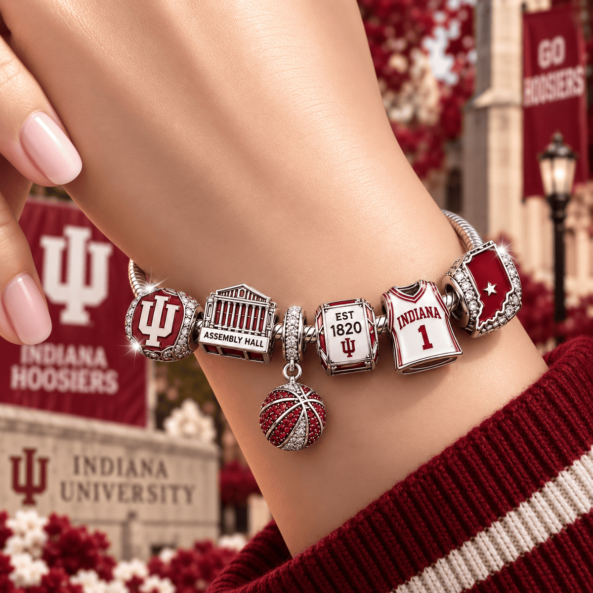 IDH Silver Charm Bracelet Set VTH