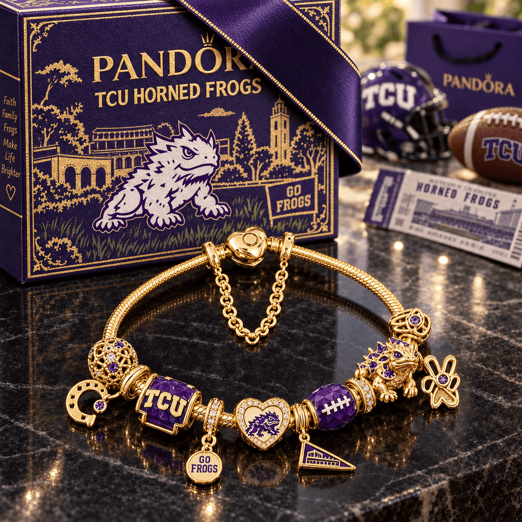 TCU Gold Charm Bracelet Set PTKL
