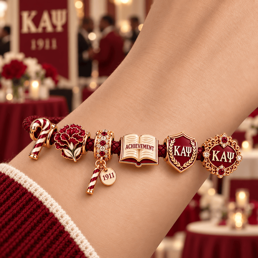 KPAP Braided Leather Charm Bracelet Set NHVH