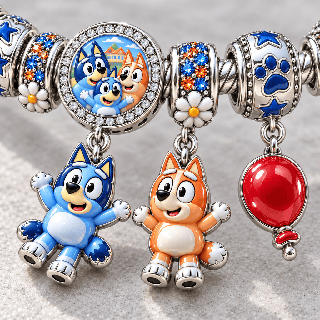 BLU Silver Charm Bracelet Set NTTB