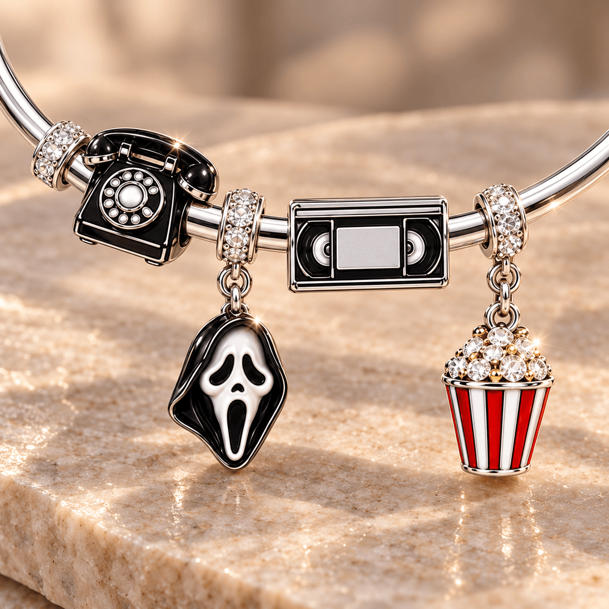 GSF Sliver Charm Bracelet Set TMH