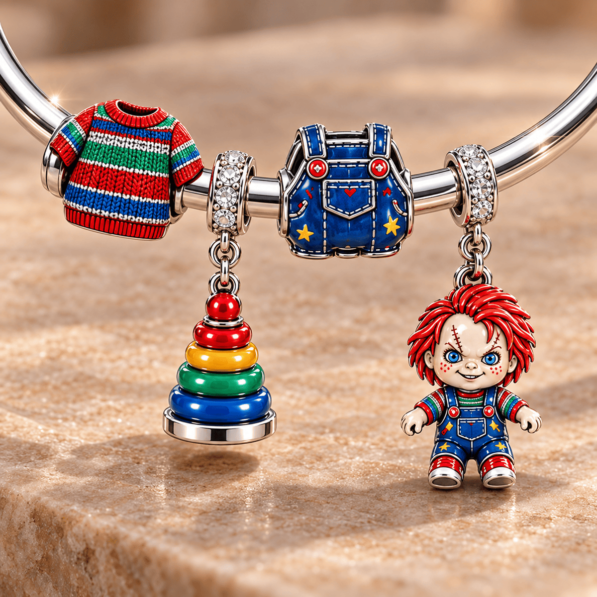 CKY Sliver Charm Bracelet Set TMH