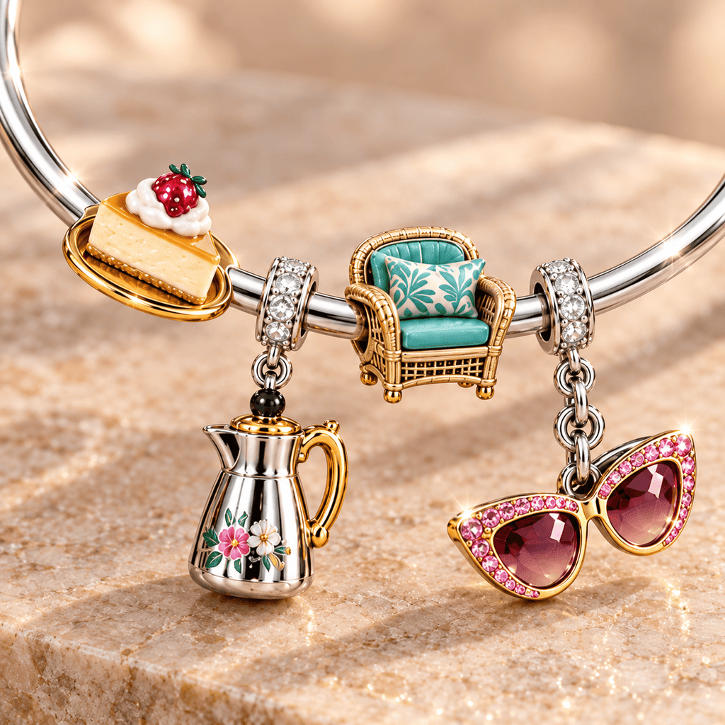 TGG Sliver Charm Bracelet Set TMH