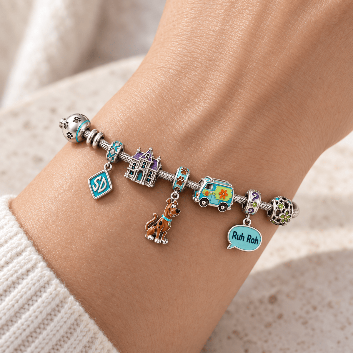 SCBD Silver Charm Bracelet Set HQH