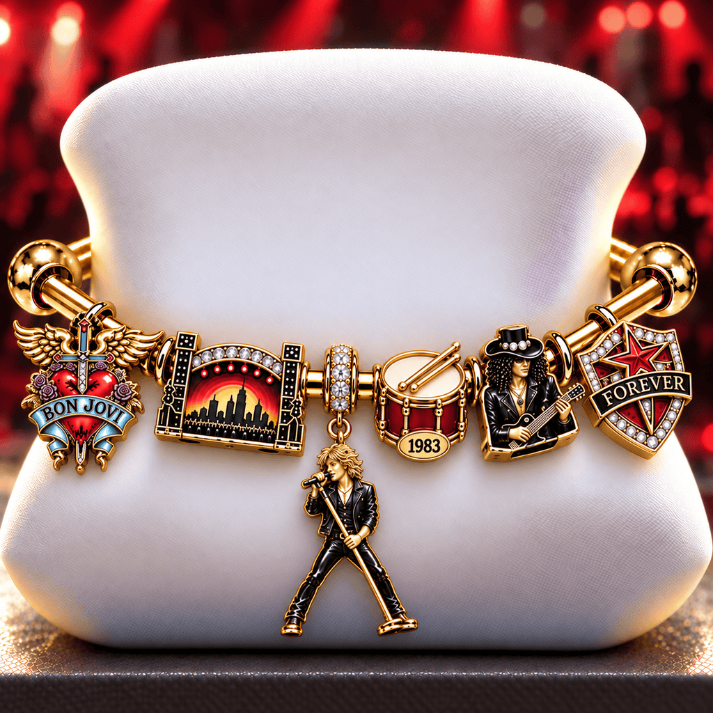 BJV Silver Charm Bracelet Set NTVA