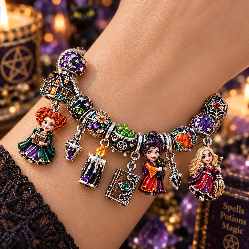 HCPC Silver Charm Bracelet Set NTTB