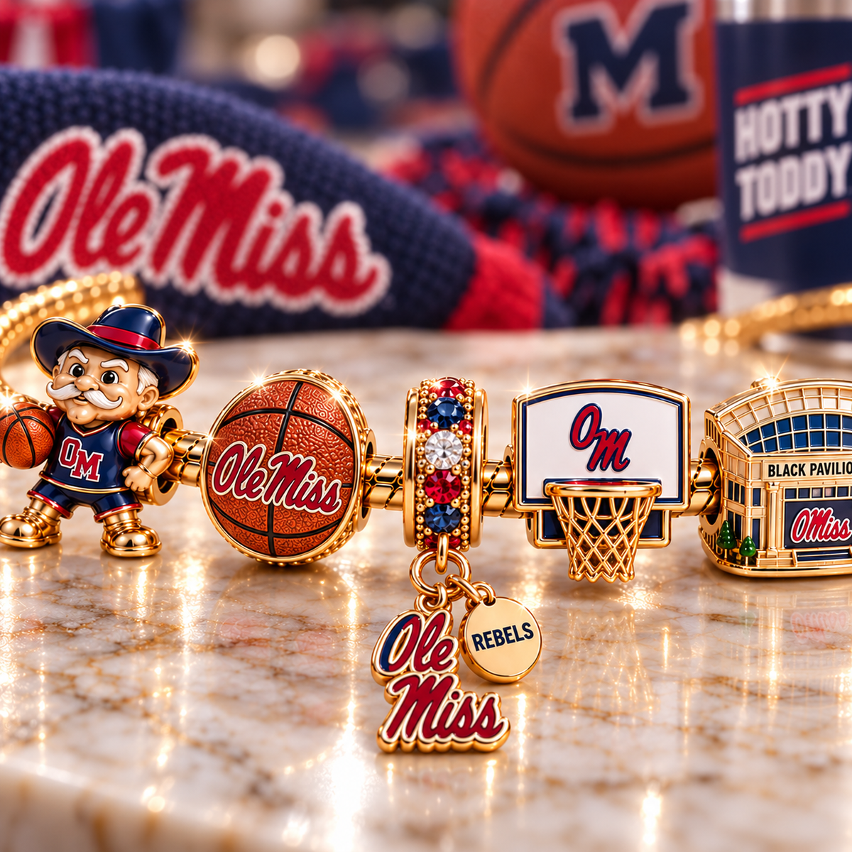 OMR Gold Charm Bracelet Set TTTT