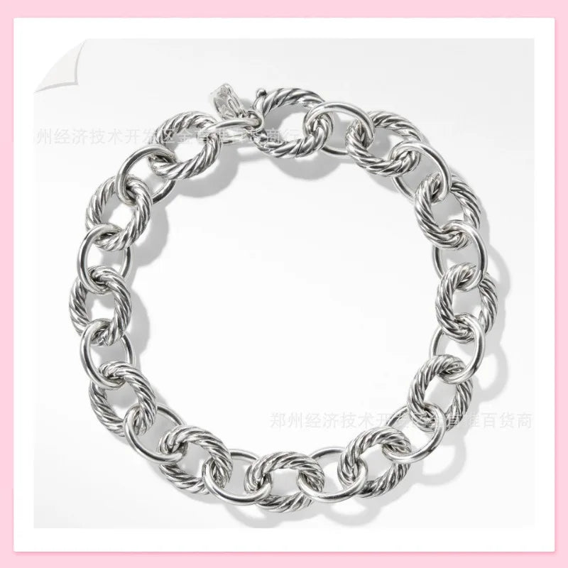 Round Buckle Bracelet Popular Braided Twist Thread Jewelry