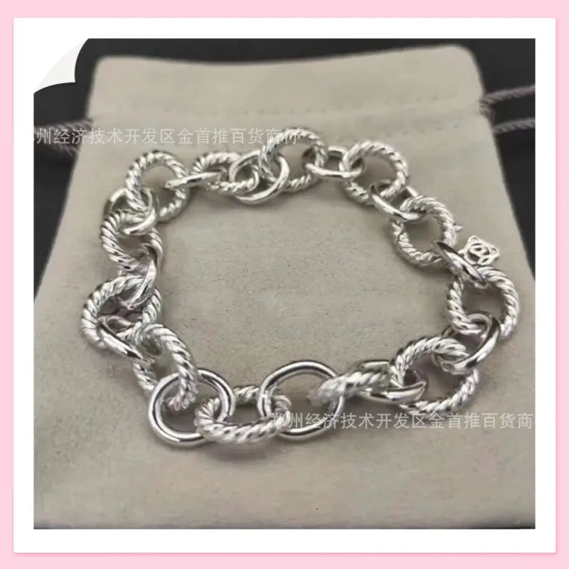 Round Buckle Bracelet Popular Braided Twist Thread Jewelry