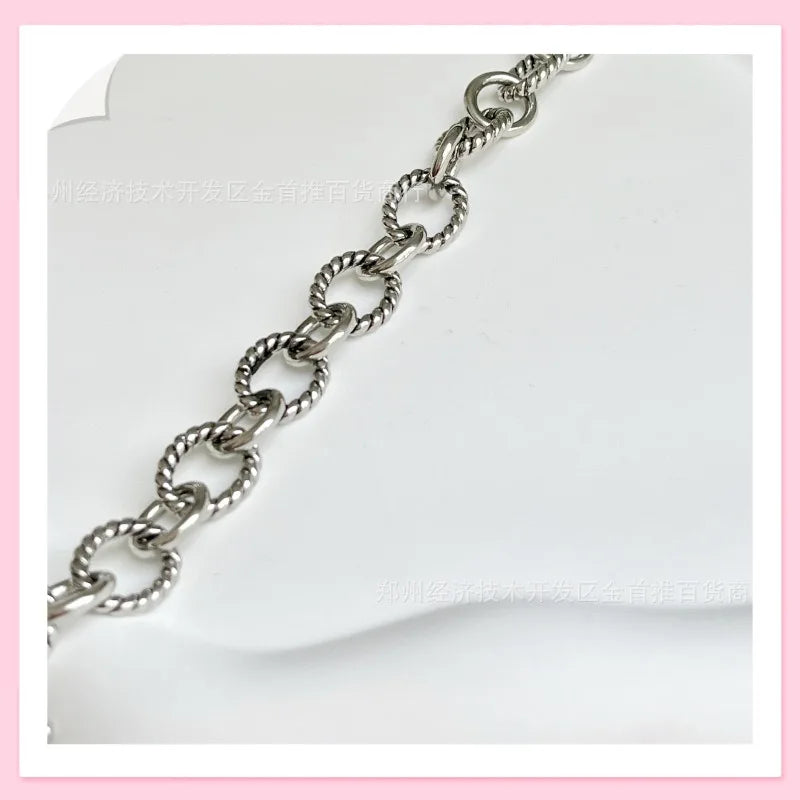 Round Buckle Bracelet Popular Braided Twist Thread Jewelry