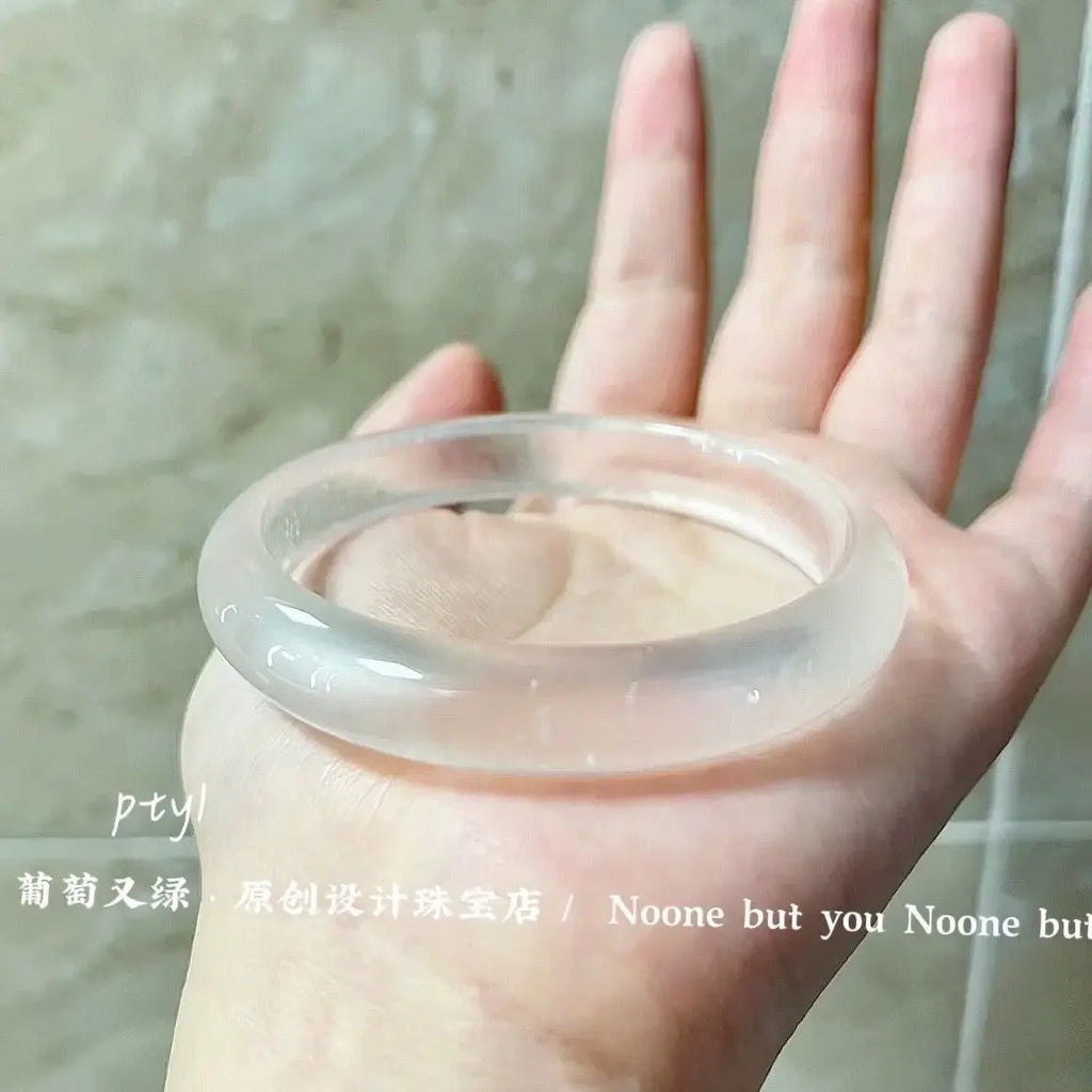 Myanmar Round Bracelet Natural Jade Ice Jade bangle Small Jewelry Light Green Fashion Accessories Lucky Stone Gift for Mothe
